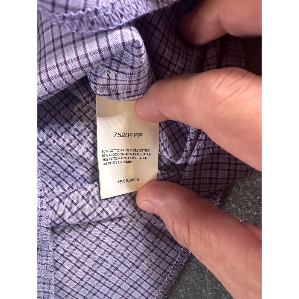 Wrangler Western Shirts Mens XXL Purple Plaid Long Sleeve Snap Button Down 75204 - Picture 6 of 10
